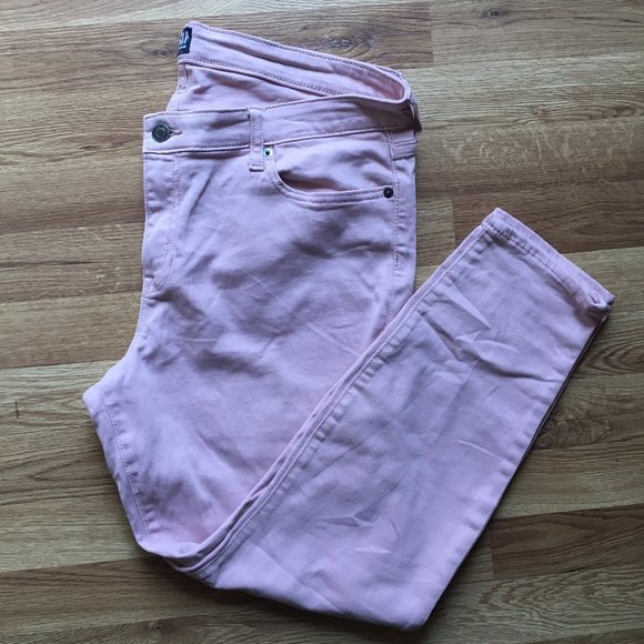 Light Pink GAP Colored Denim Pants Skinny Jeans Size Women's 33 Regular - Picture 1 of 16